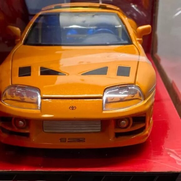 Jada Fast & Furious Brian's Toyota Supra Orange 1:24 Die-cast Model Car NIP - Picture 6 of 16